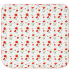Baby Girls White & Red Poppies Blanket, 1, hi-res